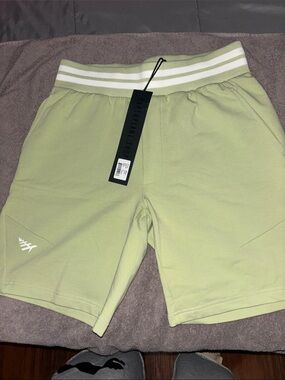 Paperplane Men's Olive Green Athletic Shorts